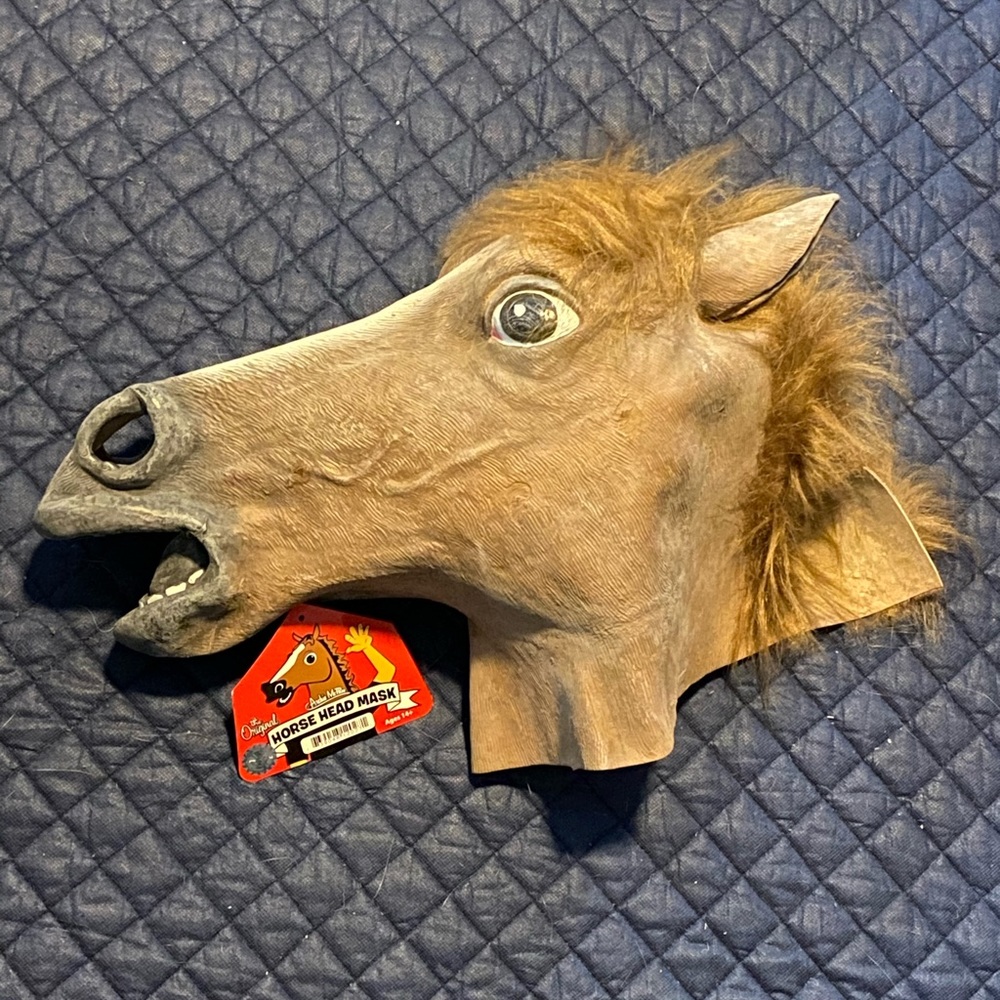 HORSE HEAD VINYL HALLOWEEN COSTUME